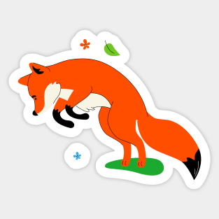 Fox Art Design Sticker